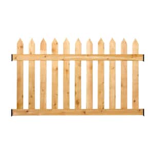 3-1/2 ft. H x 6 ft. W Cedar Spaced Picket Routed Fence Panel Kit