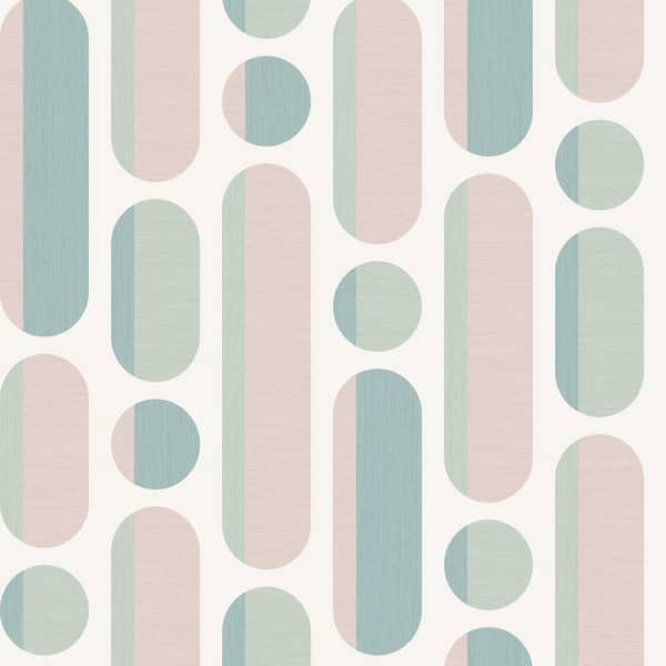 Envy Morse Rose and Sage Matte Non Woven Removable Paste The Wall Wallpaper Sample