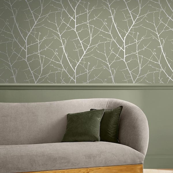 Boreas Sage Green Wallpaper