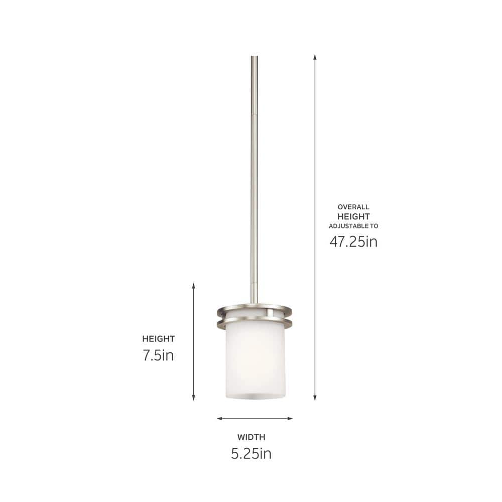 Hendrik Brushed Nickel 7.5 Inch Mini Pendant Light