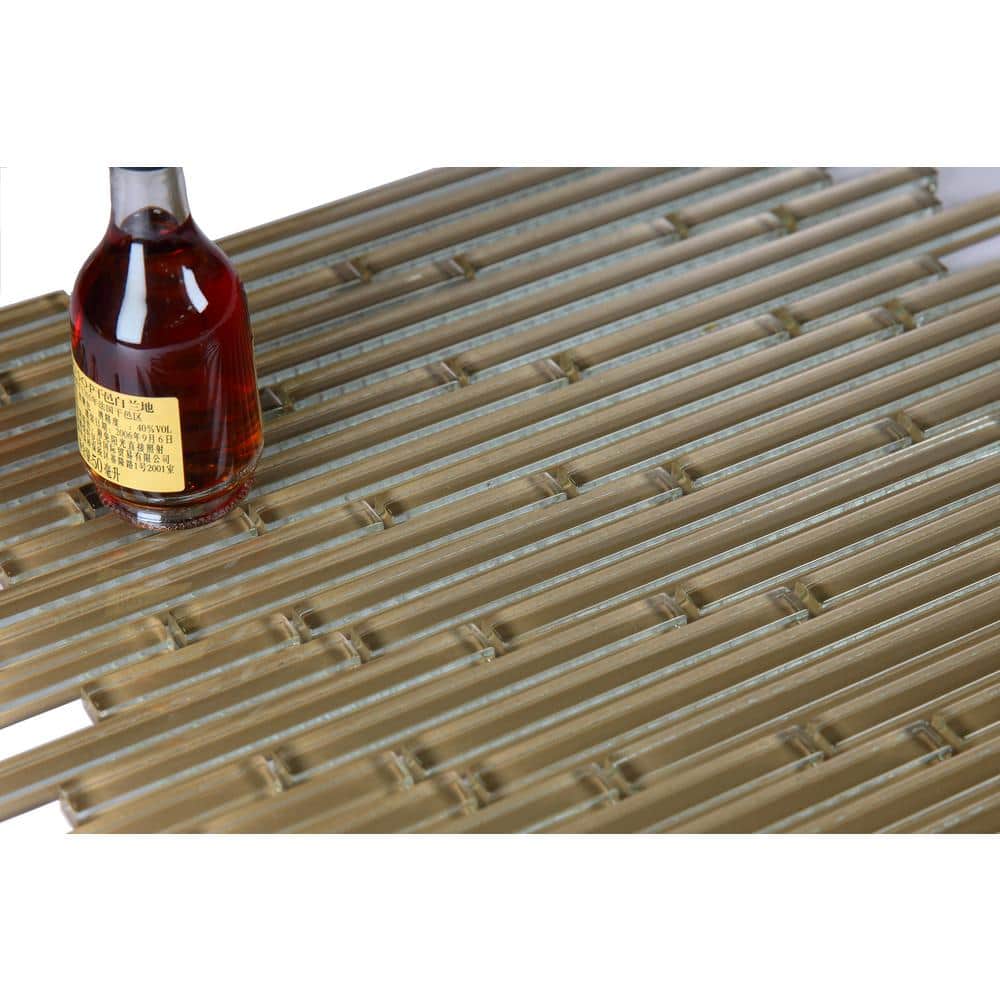 New Era Brown 12" x 12" Glossy Glass Mosaic Tile