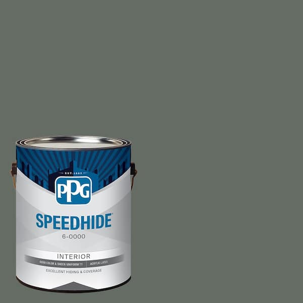 1 gal. PPG1033-6 Gunmetal Gray Ultra Flat Interior Paint