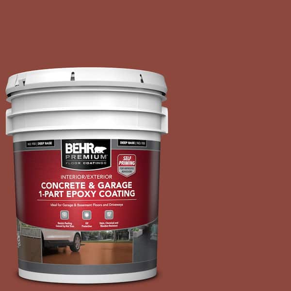 5 gal. #PPF-30 Deep Terra Cotta Self-Priming 1-Part Epoxy Satin Interior/Exterior Concrete and Garage Floor Paint