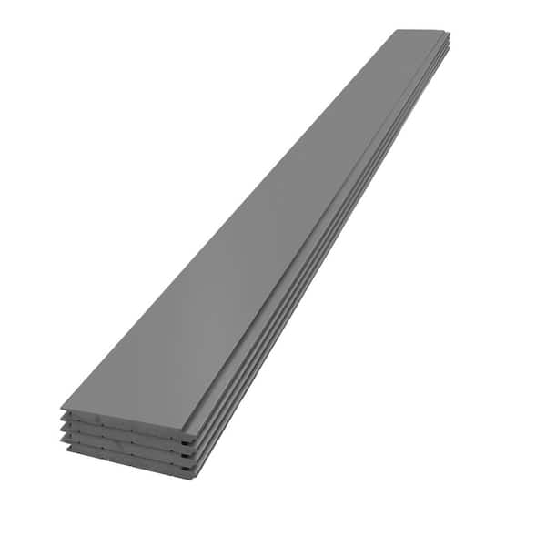 UFP-Edge 1 in. x 8 in. x 8 ft. Timeless Granite Gray Smooth Pine Nickel Gap Shiplap Board (4-pack)
