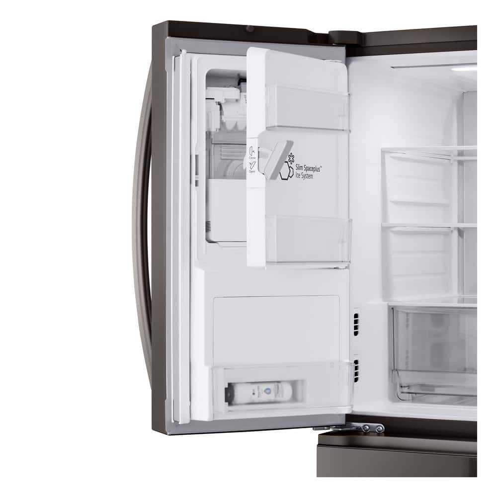 Black Stainless Steel Smart French Door Refrigerator with Ice Maker