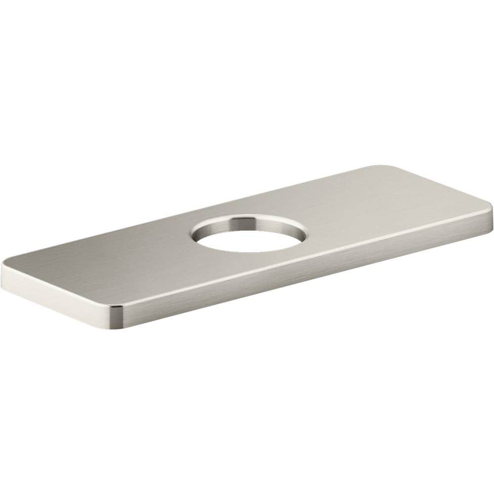 Parallel 0.833 x 6.375 in. L x 2.375 in. W Brass Escutcheon in Vibrant Brushed Nickel price history on PriceWatchPro