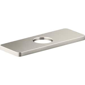 Parallel 0.833 x 6.375 in. L x 2.375 in. W Brass Escutcheon in Vibrant Brushed Nickel