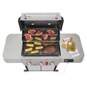 Genesis Smart SX-325s 3-Burner Liquid Propane Gas Grill in Stainless Steel with Connect Smart Grilling Technology