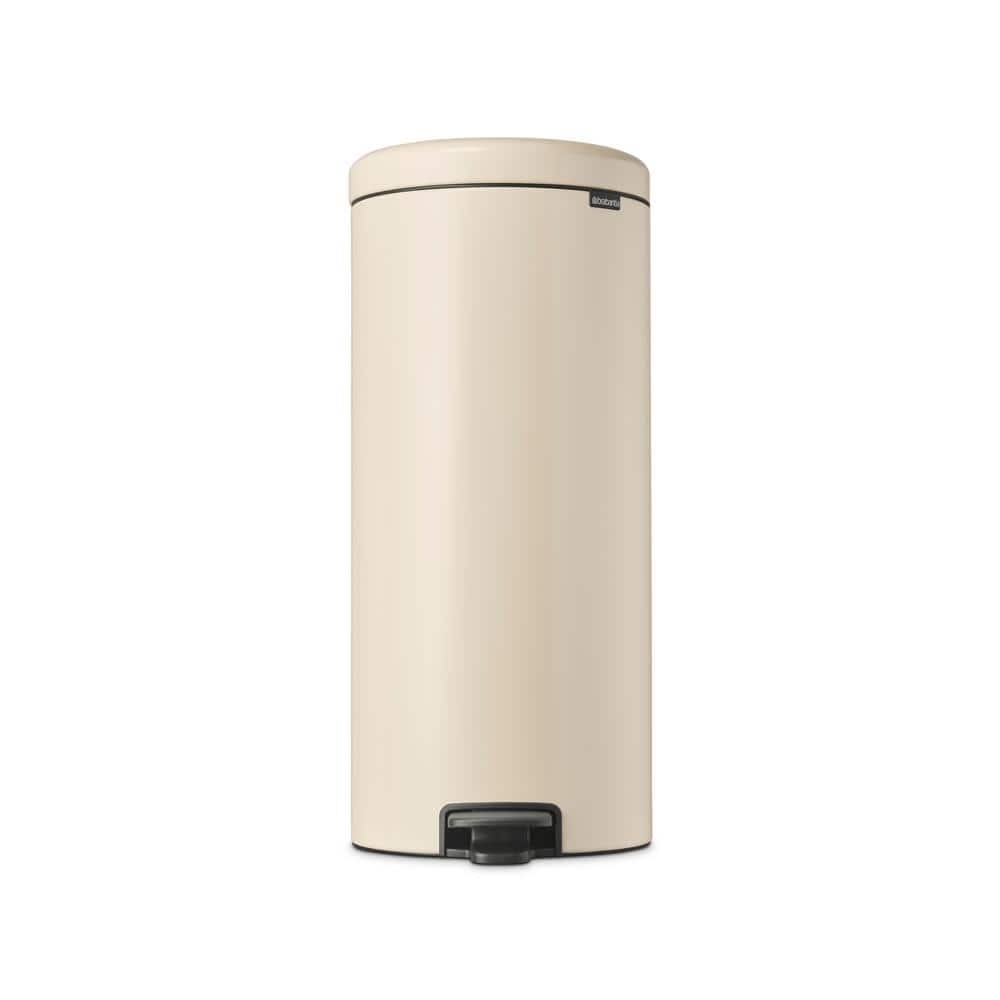 Brabantia NewIcon 8 Gal. (30 l) Soft Beige Step On Trash Can 149962 The Home Depot