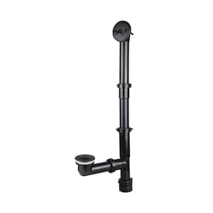 Trip Lever 1-1/2 in. Bath Waste and Overflow Drain in Matte Black