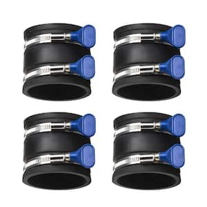 2-1/2 in. Dust Control Flex Cuff with Adjustable Key Hose Clamps for Dust Collection Systems (4-Pack)