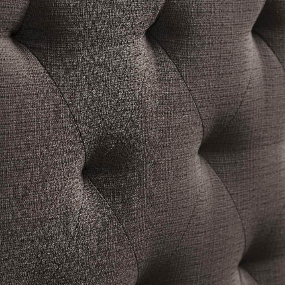Grayson Barrel Swivel Accent Chair in Gray Leather