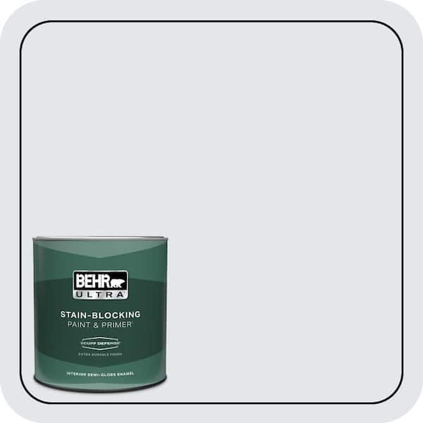 BEHR ULTRA 1 qt. #610E-2 Winter Day Extra Durable Semi-Gloss Enamel Interior Paint & Primer