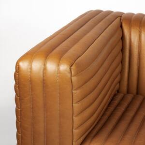 Ricciardo Cognac Leather Wrapped 3-Seater Sofa