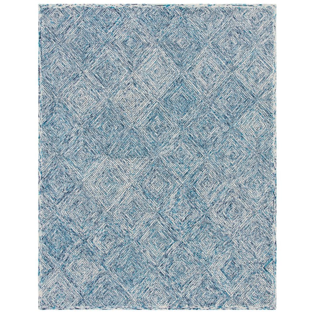 Ivory Hand-Tufted Wool 9' x 12' Rectangular Area Rug