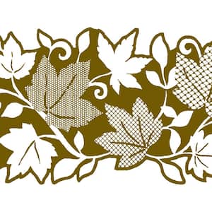 Falkirk McGhee Peel and Stick Floral Golden Leaves, Vines Self Adhesive Window Sticker Wallpaper Border
