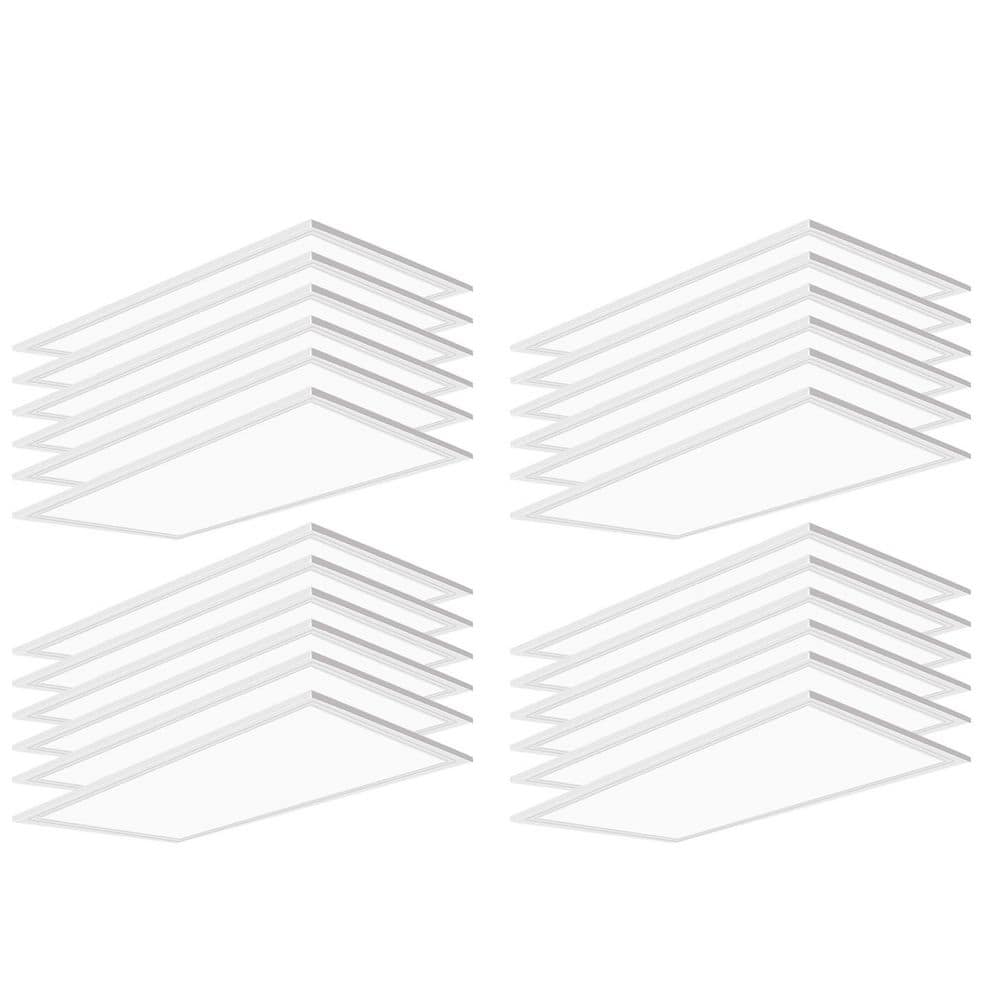 2 ft. x 4 ft. 7800-Lumens Integrated LED Panel Light,5000K Daylight,0-10V Dimmable 2x4 led drop ceiling light (24-Pack) price history on PriceWatchPro