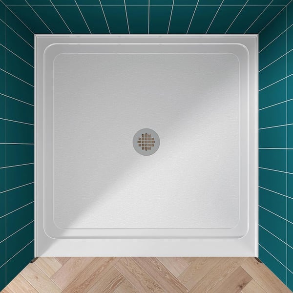 NTQ 38 in. x 38 in. Acrylic Single Threshold Shower Pan Alcove