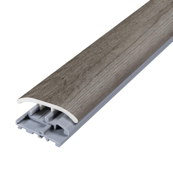 Pelican Gray 0.31 in. T x 2 in. W x 78.7 in. L Vinyl 4-in-1 Molding