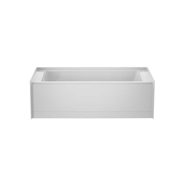 PROJECTA 60 in. x 30 in. Acrylic Left-Hand Drain Rectangular Low-Profile Skirted Alcove Whirlpool Bathtub in White PROJECTA 60 in. x 30 in. Acrylic Left-Hand Drain Rectangular Low-Profile Skirted Alcove Whirlpool Bathtub in White
