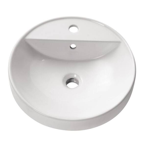 Avanity Above Counter Vessel Sink in White