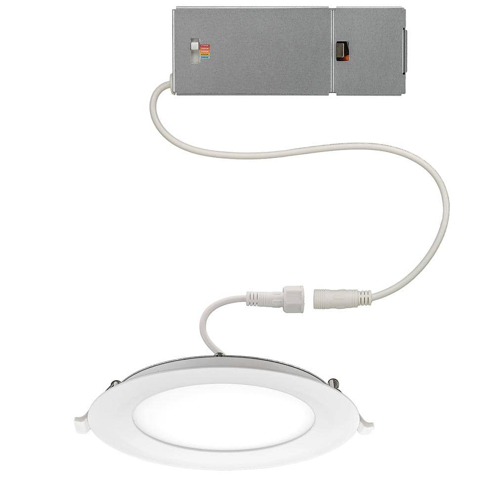 6 in. Canless Integrated LED Recessed Light Trim 650 Lumens Adjustable CCT New Construction Kitchen Remodel Wet Rated price history on PriceWatchPro