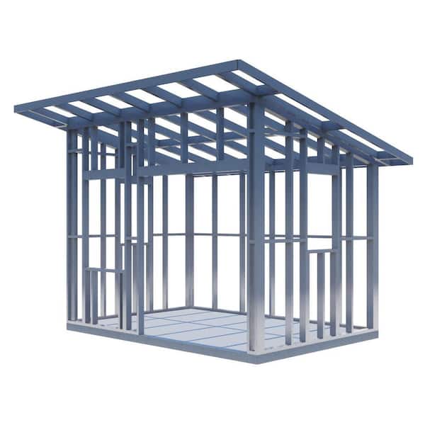 Steel Frame Home Kit for 96 sq. ft. Mini Model Modern Home Office Gym Creative Workspace Play Cabin Shed Storage