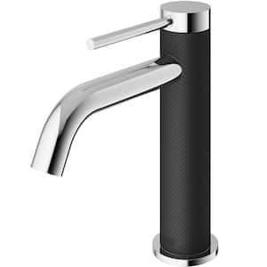 Madison cFiber Single-Handle Single Hole Bathroom Faucet in Chrome/Matte Black
