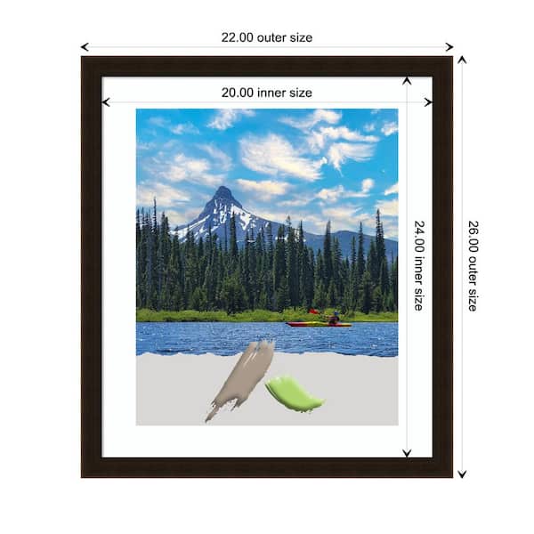 Amanti Art Espresso Brown Wood Picture Frame Opening Size 20x24 in