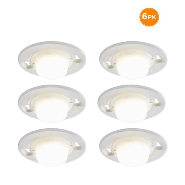 Commercial Electric 5 in. Closet Light with Pull Chain Utility Light LED Flush Mount Ceiling Light 650LM 7W Bright White 4000K (6-Pack)