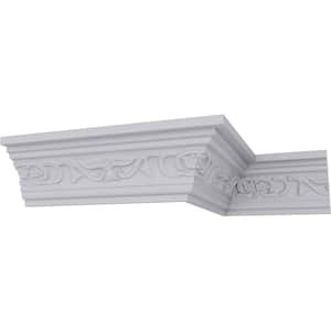 SAMPLE - 2-1/2 in. x 12 in. x 3-1/4 in. Polyurethane Dauphine Crown Moulding