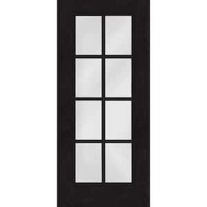 Regency 36 in. x 80 in. Full 8-Lite Universal Handing Full 8-Lite Clear Glass Onyx Stain Fiberglass Front Door Slab