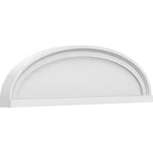 2 in. x 28 in. x 8 in. Elliptical Smooth Architectural Grade PVC Pediment Moulding