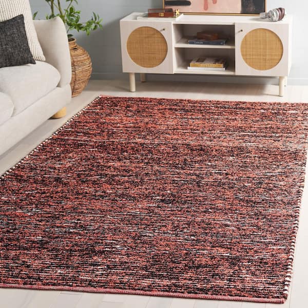 Cape Cod 8 ft. x 10 ft. Orange/Black Distressed Gradient Area Rug