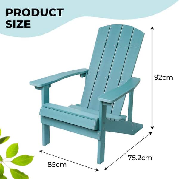 Blue Plastic Outdoor Adirondack Chair