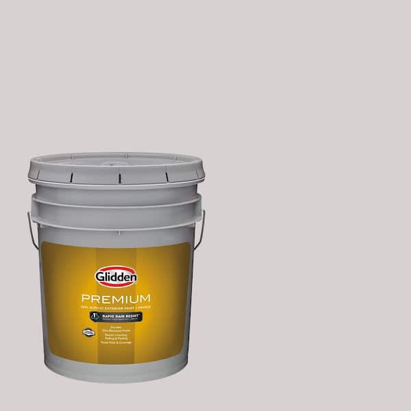 Glidden Premium 5 gal. PPG1003-2 Balanced Satin Exterior Latex Paint ...