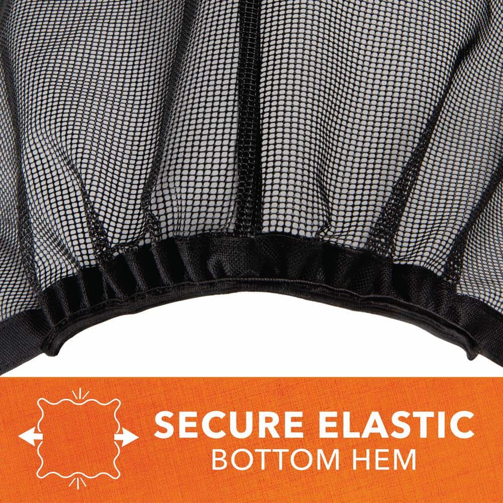 Weather-Resistant Beige and Black Outdoor AC Cover, 32" Square