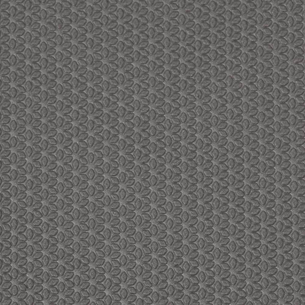 Gray and Black EVA Foam Interlocking Exercise Mats, 24" x 24"