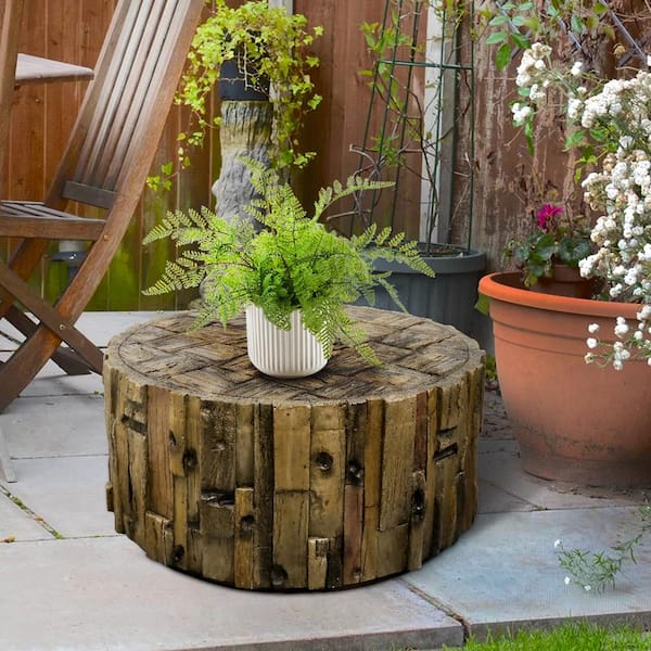 Tree stump side table outdoor online