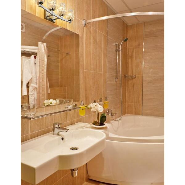 Unbranded - 4-Light 31.5 in. Chrome Vanity Light with Clear Glass