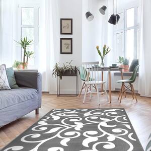 Area Rugs Modern Desing for Living Room 3 x 5 Gray/White