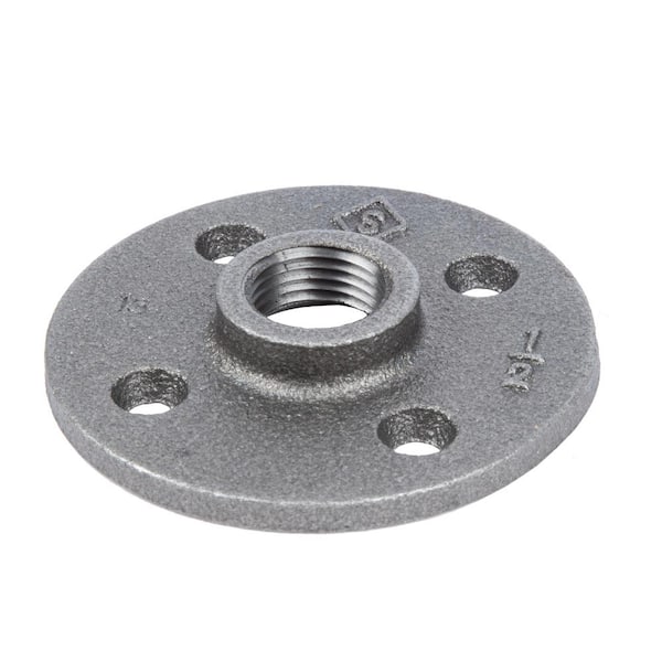 STZ 1/2 in. Black Iron Floor Flange