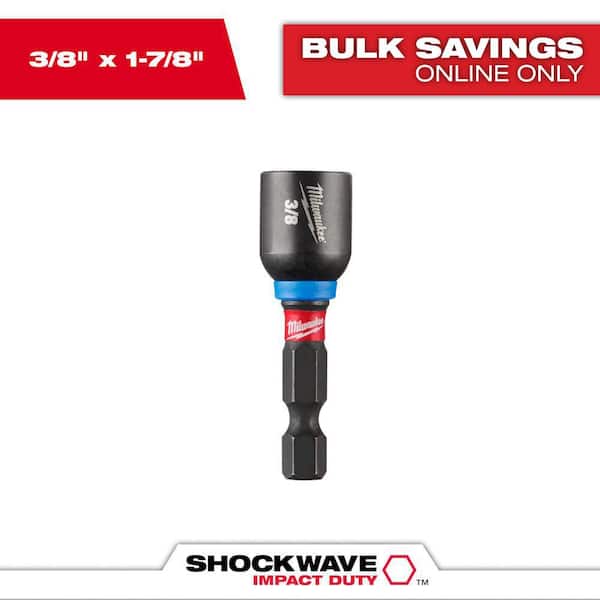 SHOCKWAVE Impact Duty 3/8 in. x 1-7/8 in. Alloy Steel Magnetic Nut Driver (1-Pack)