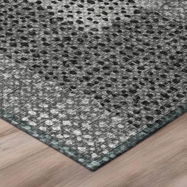 Chantille Machine Washable Indoor/Outdoor Abstract ACN2868 Gray 2 ft. x 7 ft. Runner Rug