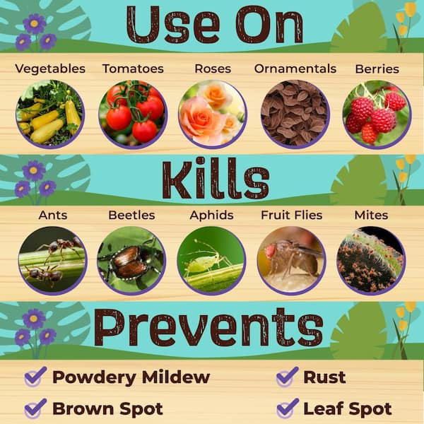 Captain Jack's Tomato and Vegetable Spray, 32 oz. Ready-to-Use Spray, Insect and Disease Control for Organic Gardening