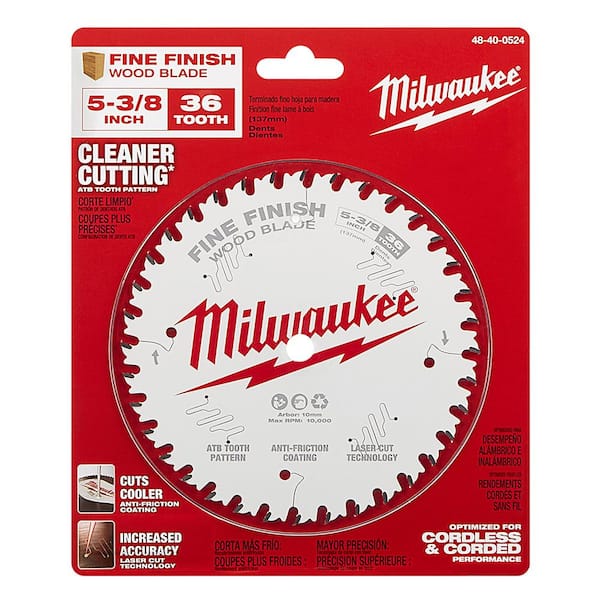 Milwaukee 5-3/8 36T Fine Finish Circular Saw Blade 