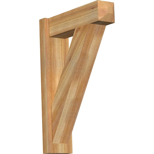 Ekena Millwork 6 in. x 28 in. x 20 in. Western Red Cedar Traditional Craftsman Rough Sawn Outlooker