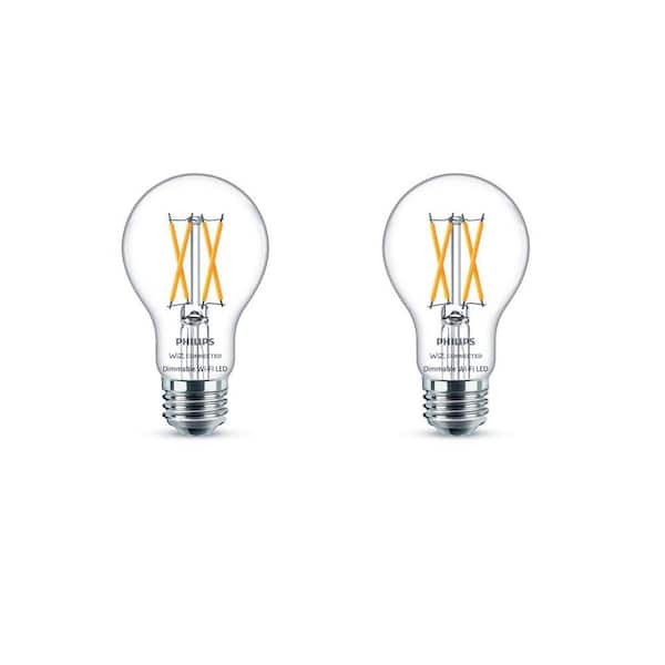 Philips Soft White A19 LED 40-Watt Equivalent Dimmable Smart Wi-Fi Wiz Connected Wireless Light Bulb (2-Pack)