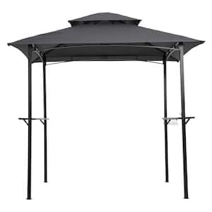 8 ft. x 5 ft. 2-Tire Grill Gazebo Replacement Canopy Top Cover