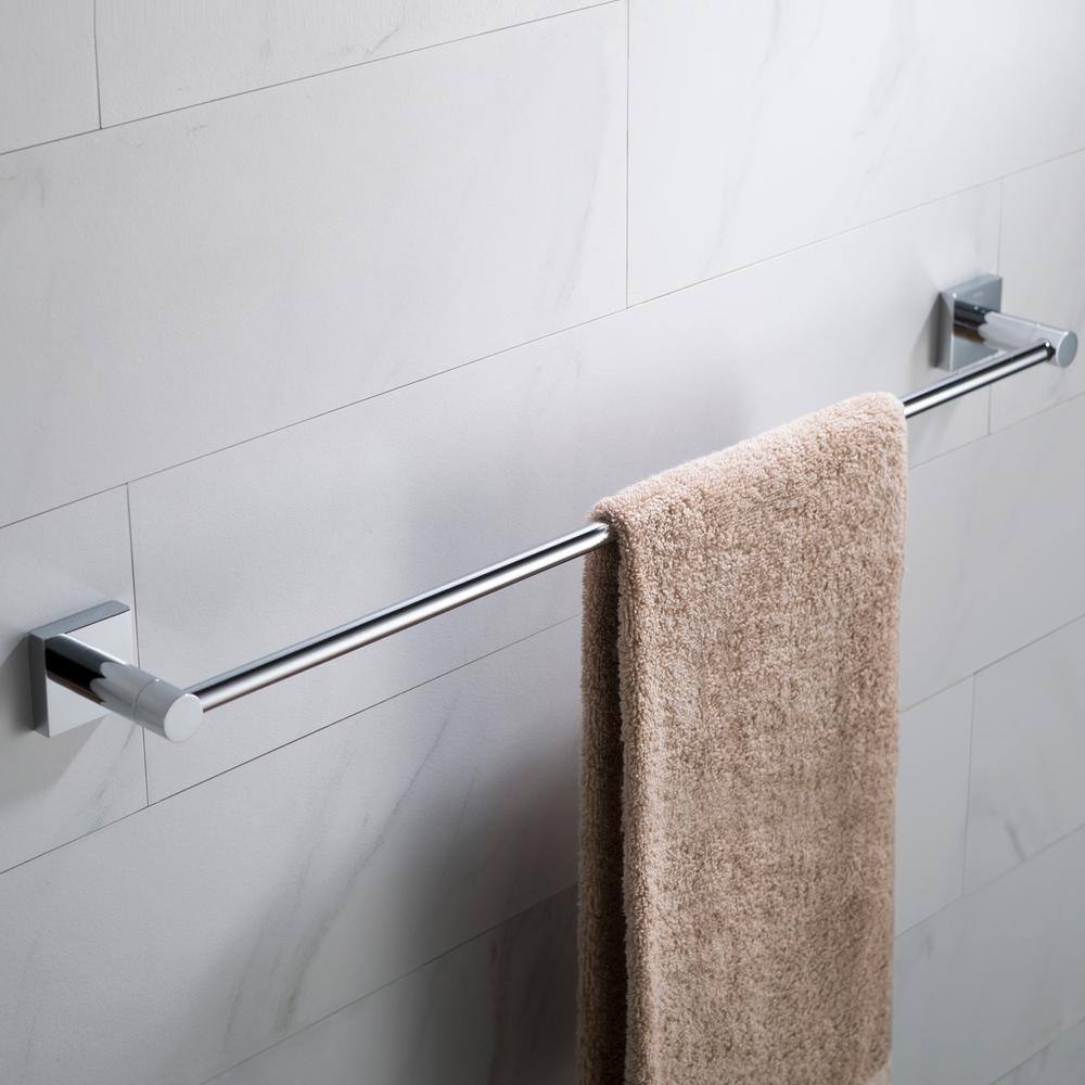 Ventus 25-Inch Chrome Wall Mounted Towel Bar